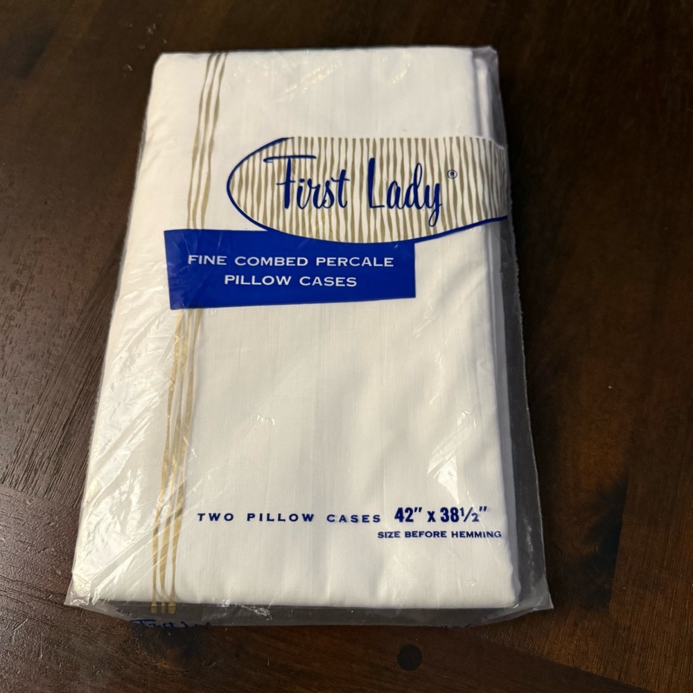 Vintage First Lady White Pillow Cases